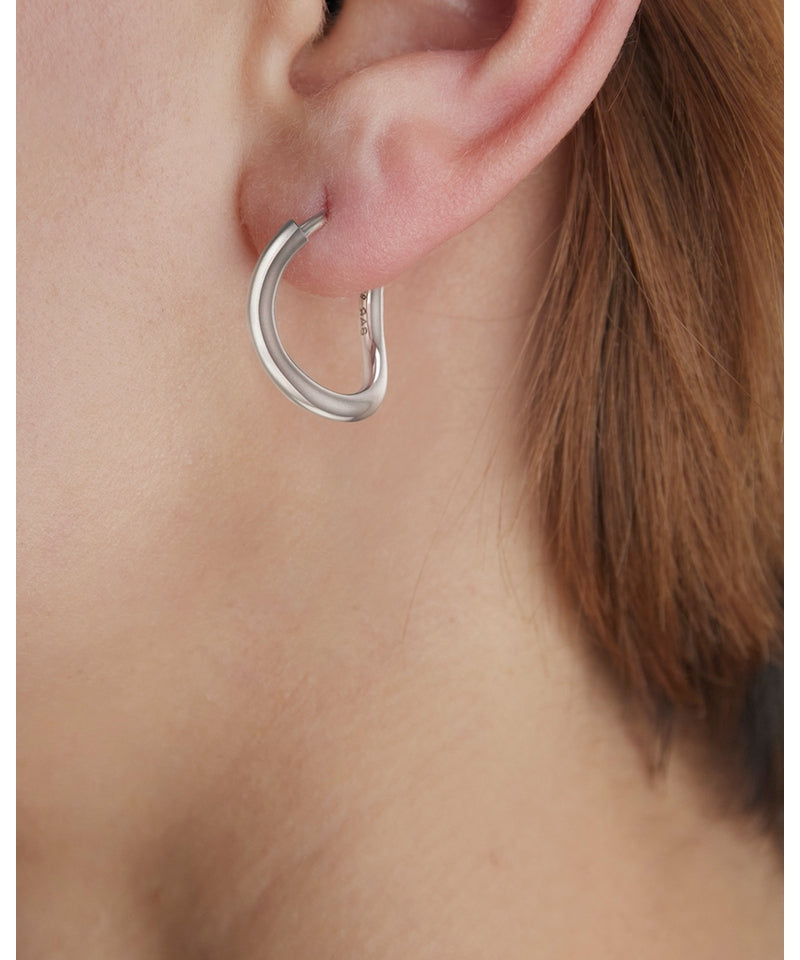 CHUNKY OUTLINE EARRING | Silver – BAR Jewellery