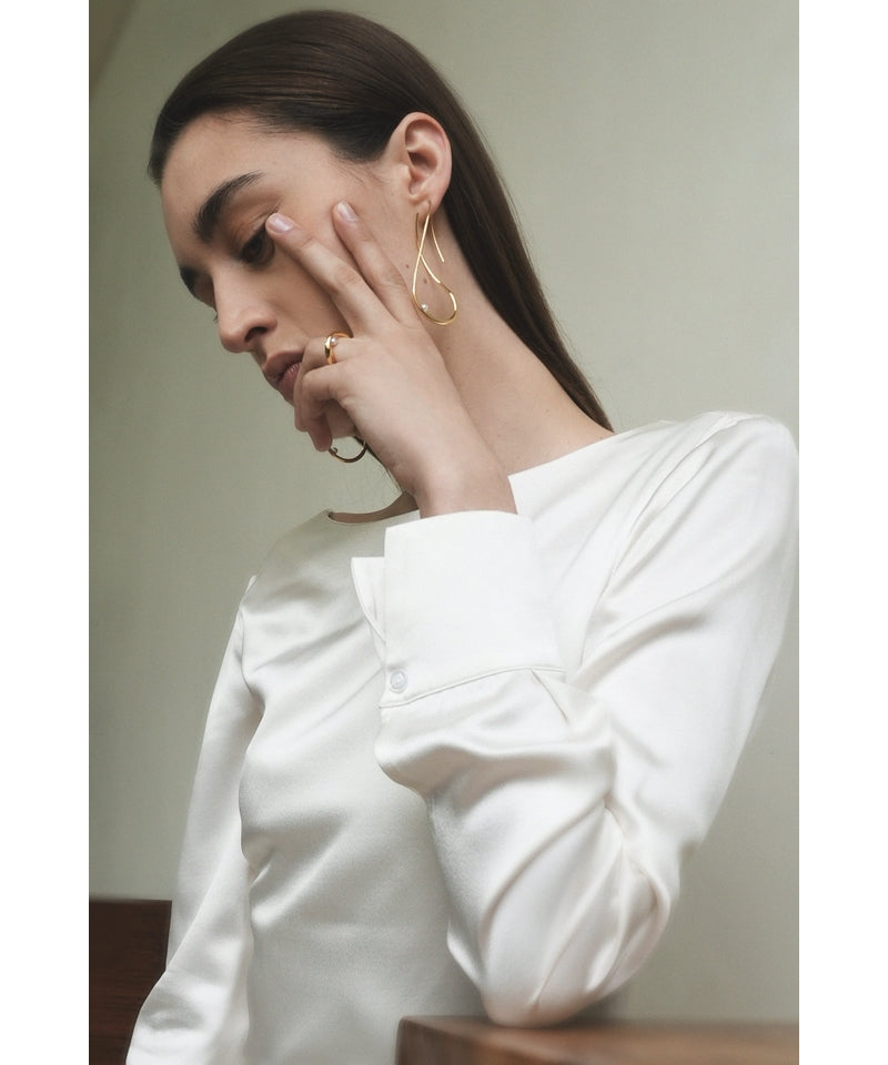 DRIFT EARRINGS WITH PEARL | Gold – BAR Jewellery